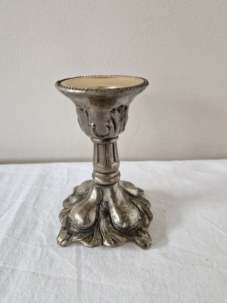 Rococo kandelaar, 10 cm, Ophalen of Verzenden, Zo goed als nieuw, Metaal