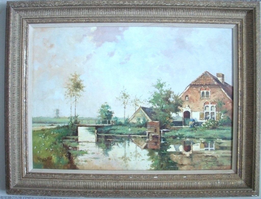 Johan Hendrik Kaemmerer - (1894-1979) - Landschap, Ophalen, Doek, Impressionistisch, Landschap