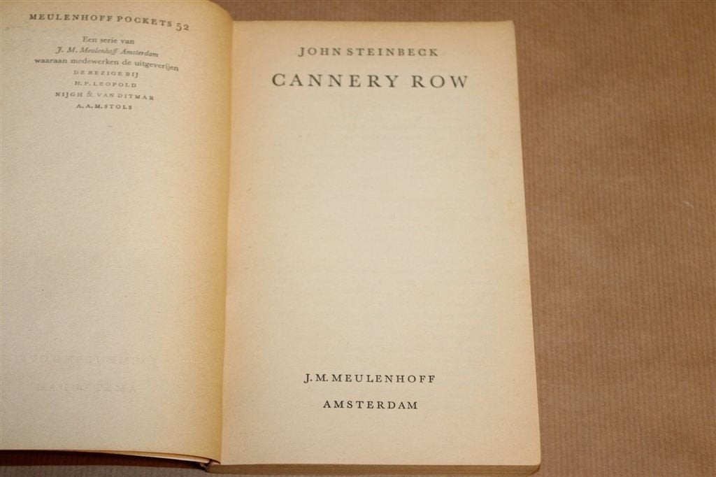 Cannery Row — Steinbeck, Meulenhoff, Vintage 1960, Boeken, Ophalen of Verzenden, Gelezen