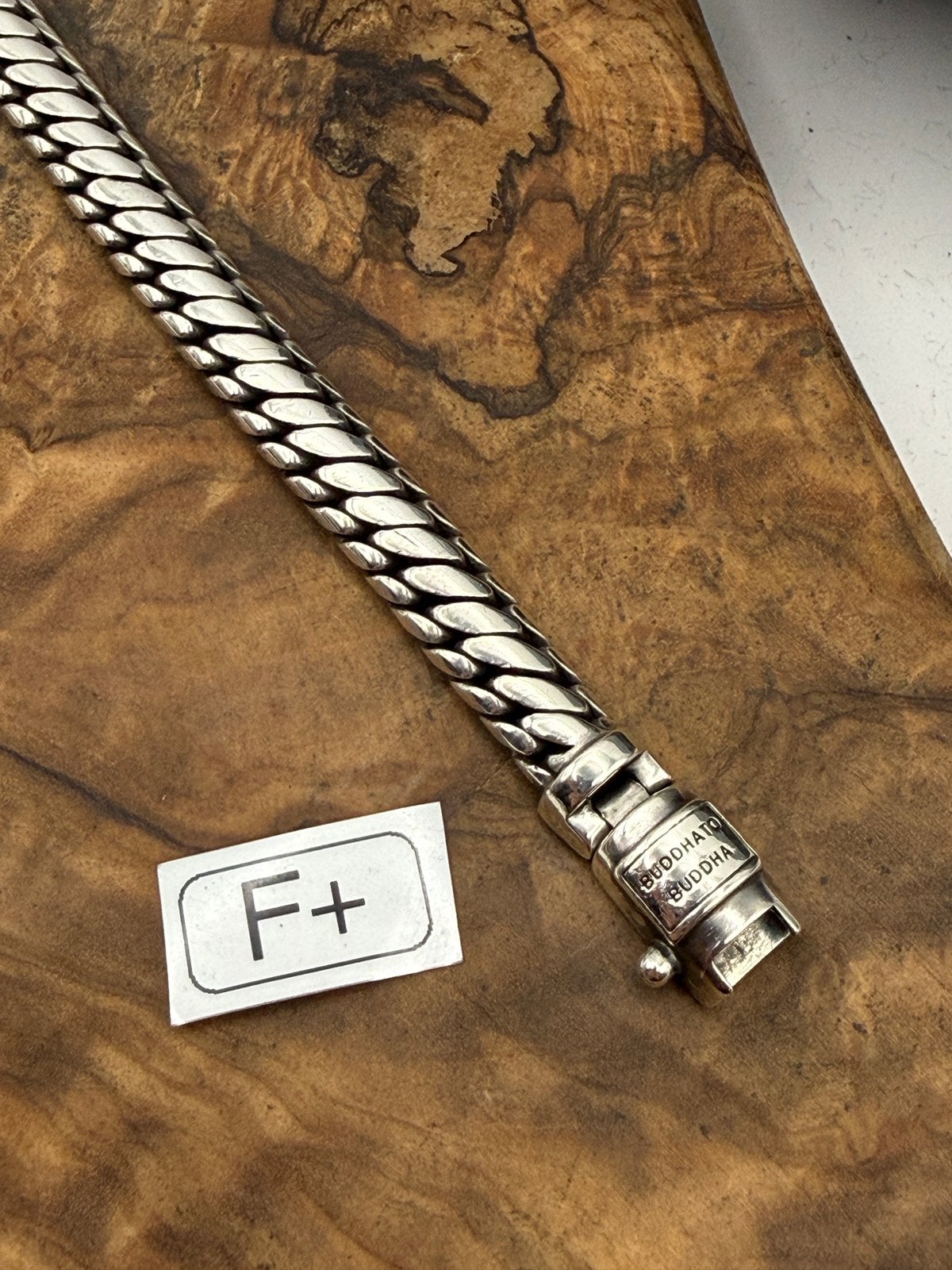 “BEN XS” buddha to buddha 23,5cm• Maat: F+ “GEPOLIJST”, Ophalen of Verzenden, Zo goed als nieuw, Zilver, Zilver