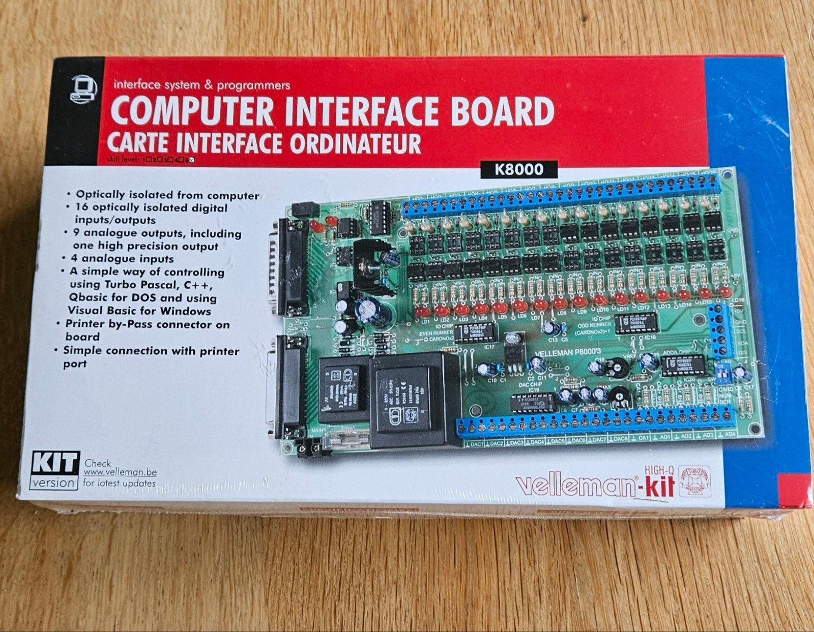 Nieuw! Velleman K8000 Computer Interface Board Kit, Ophalen of Verzenden, Nieuw, Overige typen