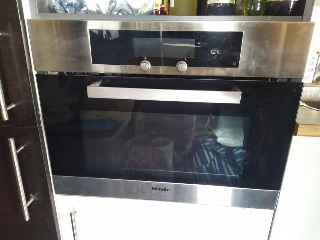 Miele H4062BM Inbouw Oven en koffiezetapparaat CVA4060, Gebruikt, Oven met grill, Inbouw, 45 tot 60 cm