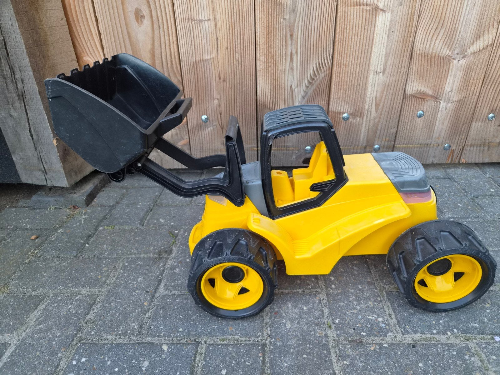 Grote gele speelgoed graafmachine, Ophalen of Verzenden, Gebruikt