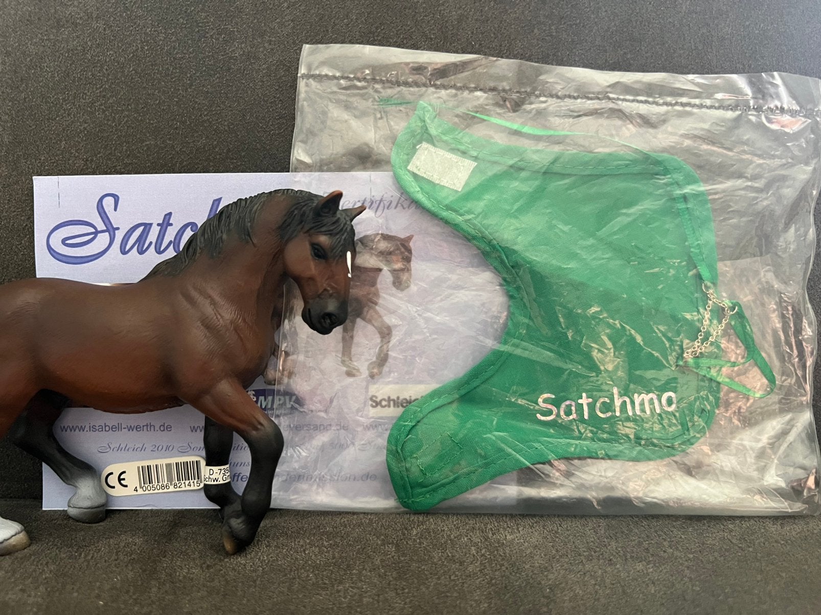 Uniek setje schleich satchmo met handtekening, Ophalen, Zo goed als nieuw, Paard, Beeldje of Figuurtje