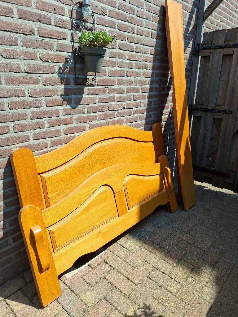 2 persoons bed, Ophalen, Gebruikt, Overige kleuren, Blank eiken