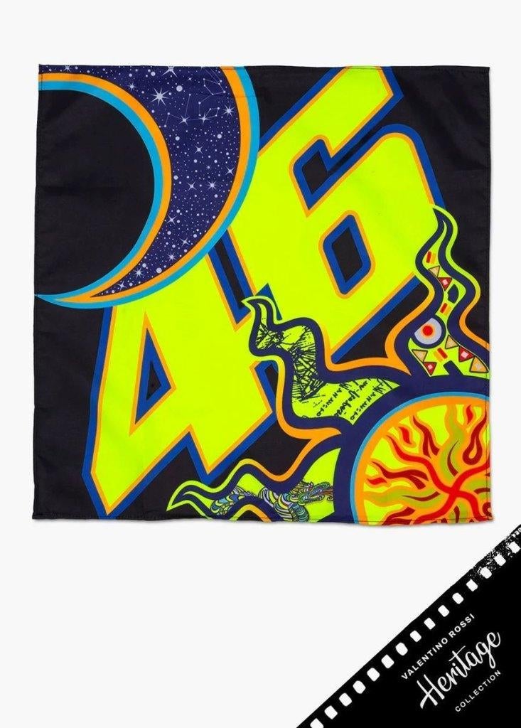 Valentino Rossi Heritage sole luna 46 bandana VRUBA565703, Motoren, Kleding | Motorkleding, Nieuw met kaartje, Commerciale@vr46racing.com