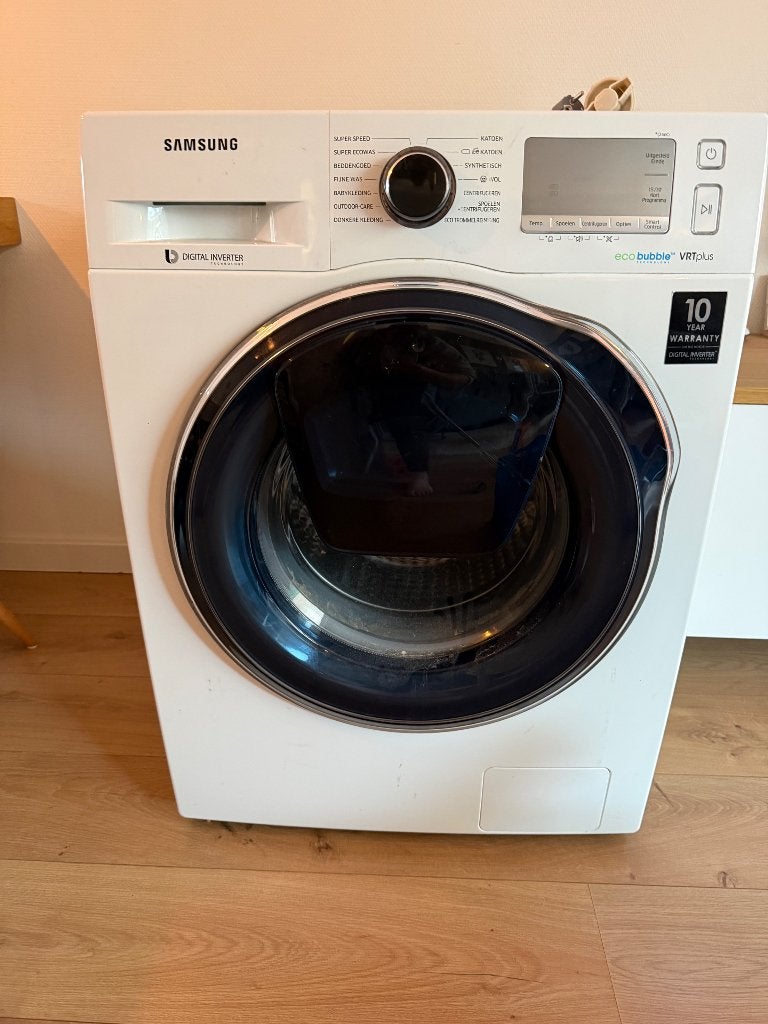 Samsung wasmachine EcoBubble Addwash KAPOTTE PRINTPLAAT, Ophalen, 1200 tot 1600 toeren, Handwasprogramma, 8 tot 10 kg