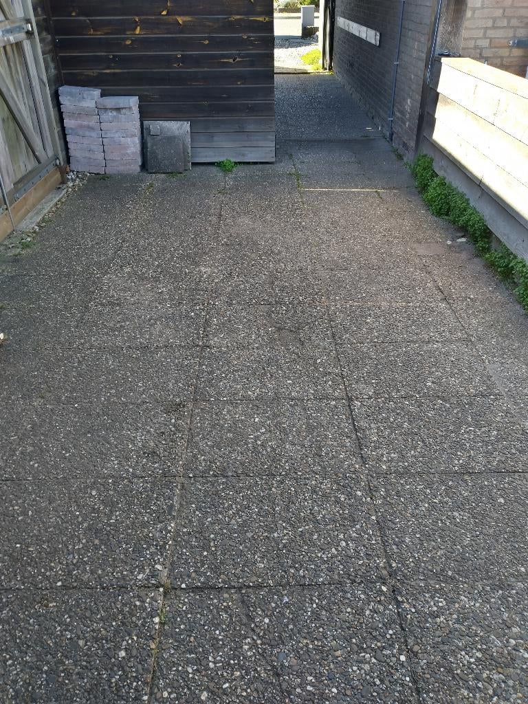 GRATIS Grindtegels 60x40 cm - ca 43 m²  180 st., Ophalen, Gebruikt, 10 m² of meer, Beton