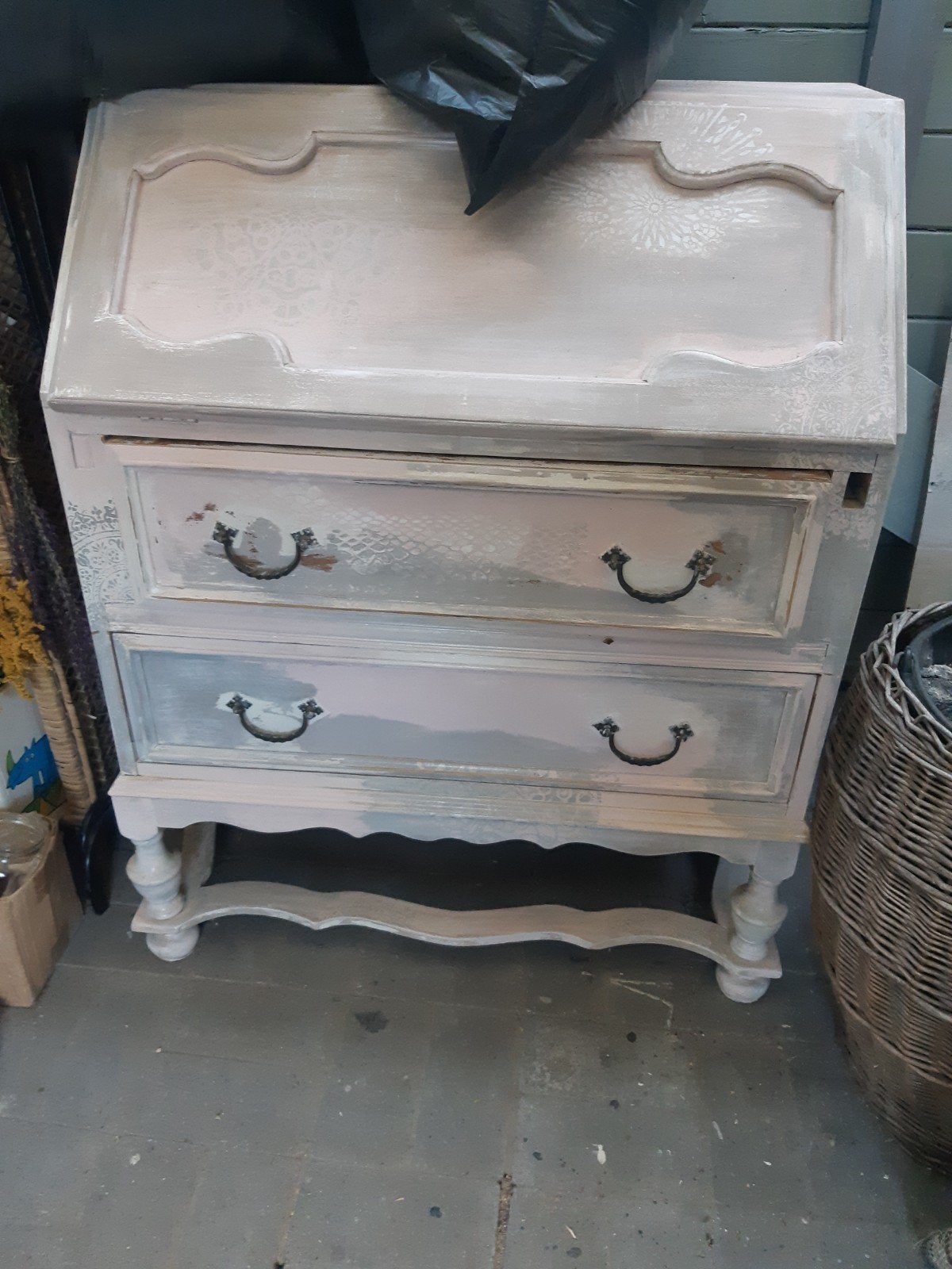 Secretaire, Ophalen, Gebruikt, 50 tot 100 cm, 3 of 4 laden