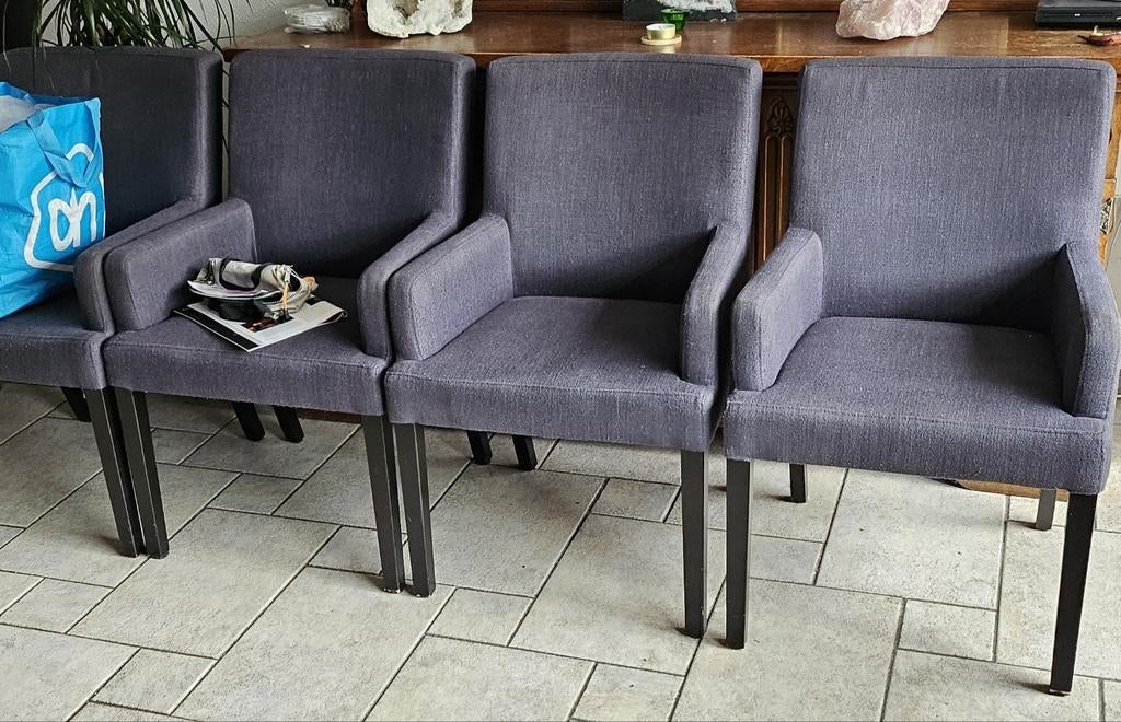 Grijze stoelen, Ophalen of Verzenden, Zo goed als nieuw, Grijs, Vier