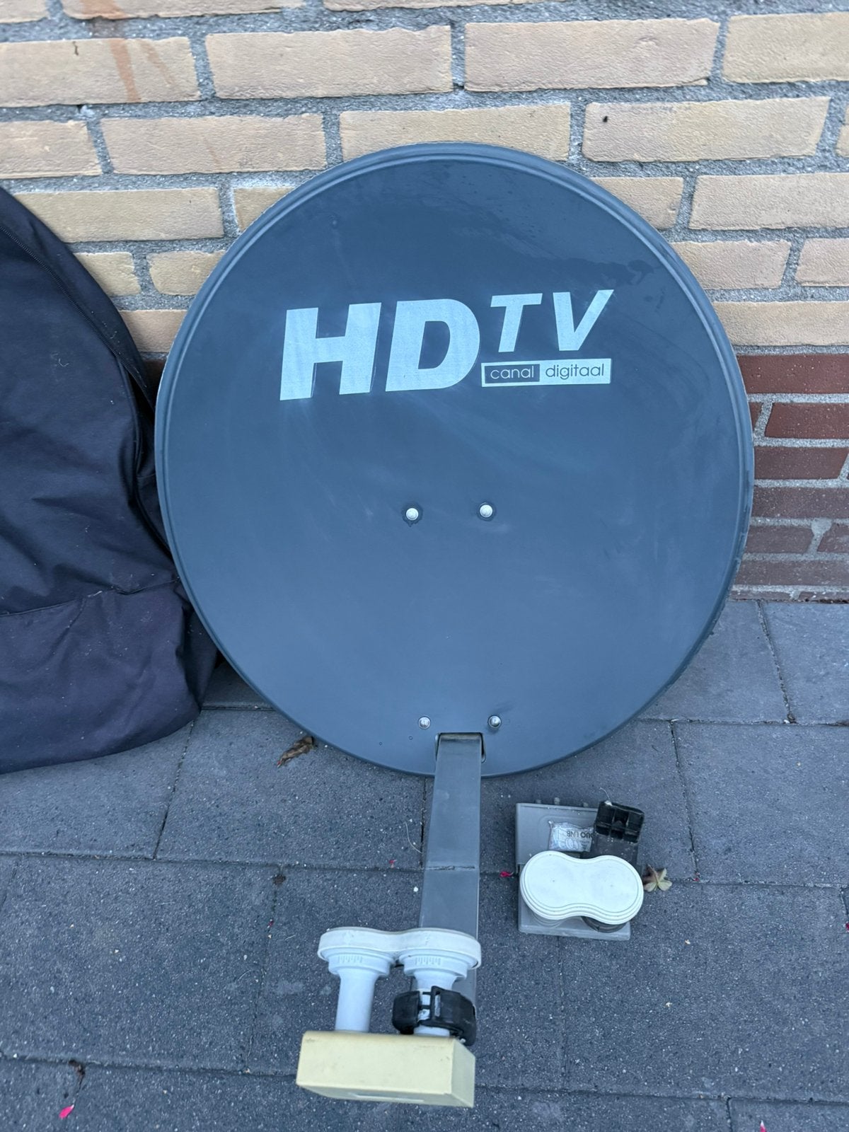 Canal digital-satelliet schotel met 2 ontvanger koppen, Ophalen, Gebruikt, Overige merken