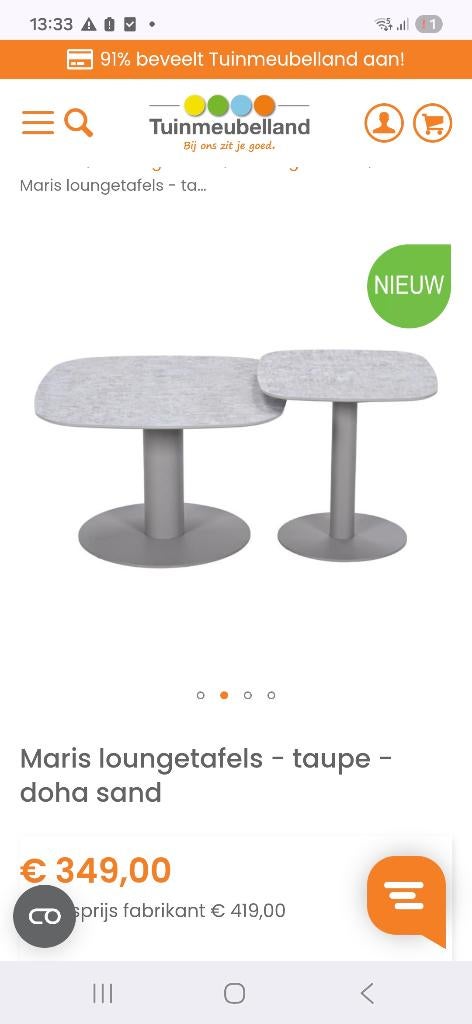 Tuintafels, Ophalen of Verzenden, Nieuw, Rond, Aluminium