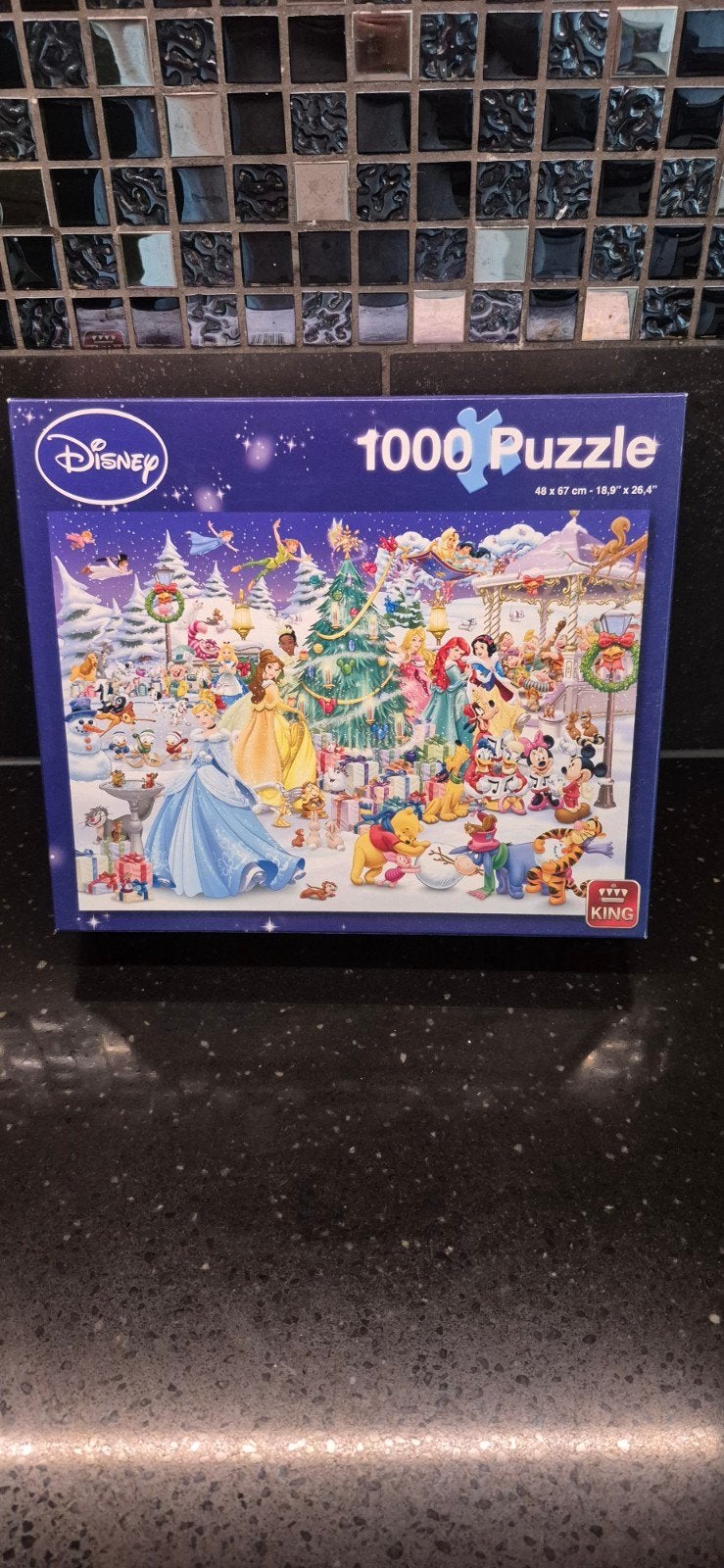 Disney Kerstpuzzel 1000 stukjes - King, Ophalen of Verzenden, 500 t/m 1500 stukjes, Zo goed als nieuw, Legpuzzel