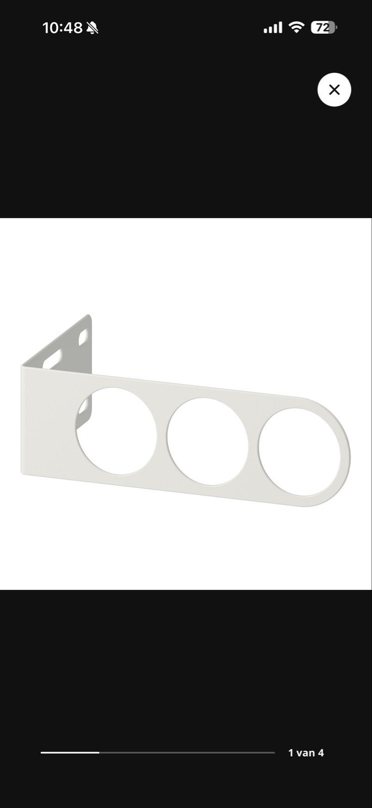 IKEA Multihanger 17x5 (2 stuks), Ophalen, Zo goed als nieuw, Wit, Metaal