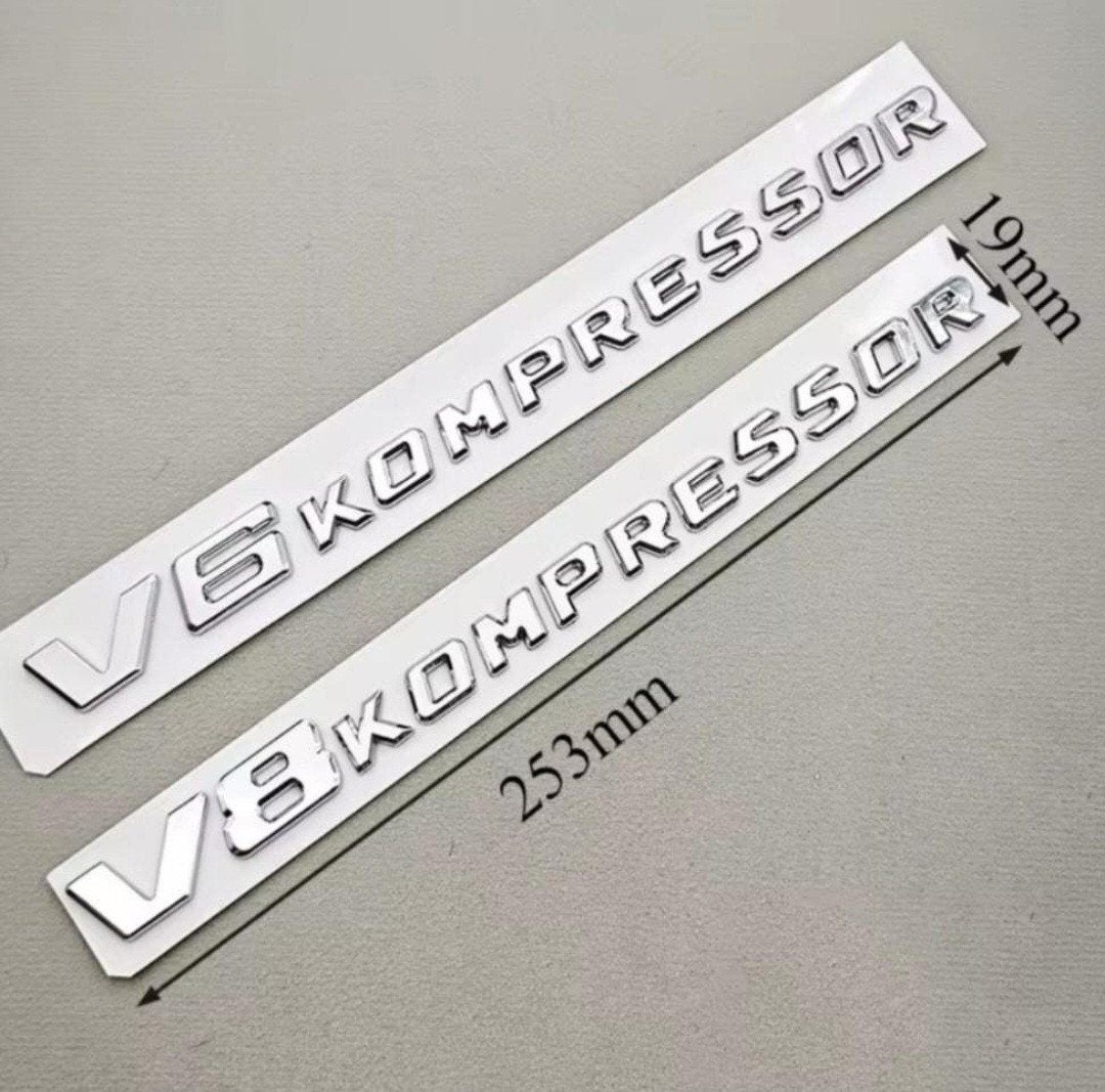 V8 KOMPRESSOR SL55 AMG LOGO MERCEDES W211 W219 E55, Ophalen of Verzenden