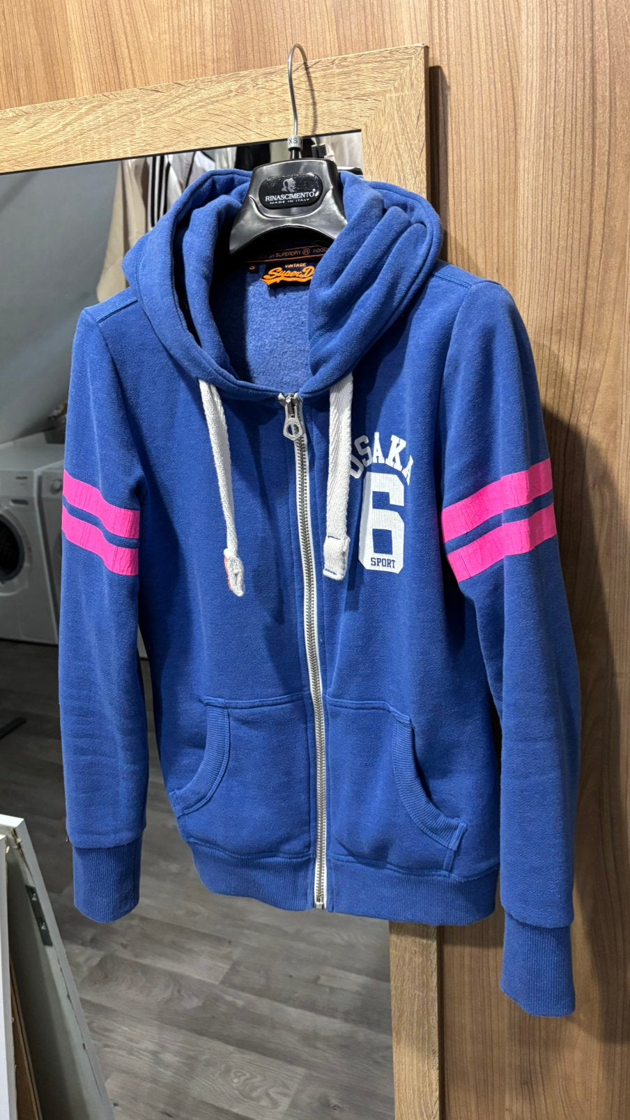Cobalt blauw enk al roze vest Superdry, Ophalen of Verzenden, Zo goed als nieuw, Maat 36 (S), Blauw