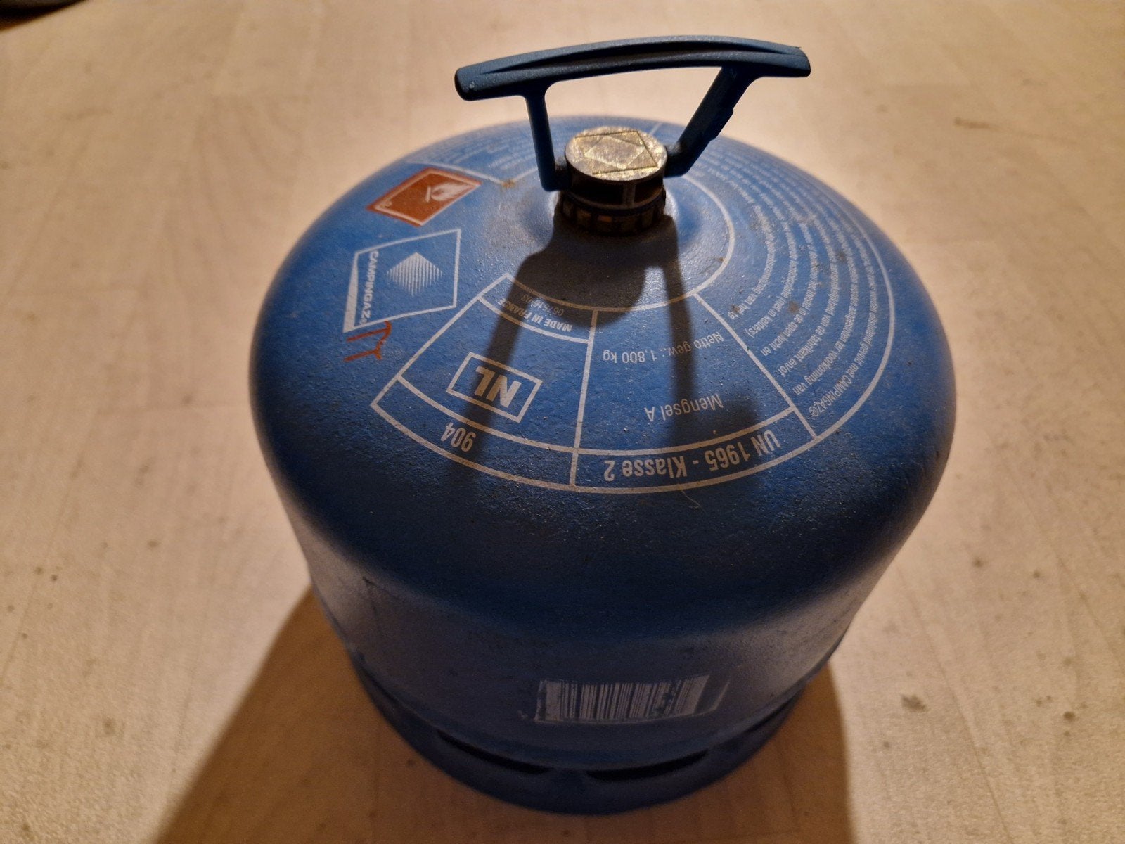 Campingaz gasfles 904 gevuld  inclusief gasbrander, Ophalen