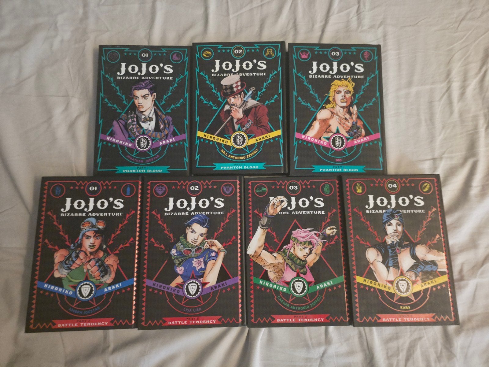 Jojo's Bizarre Adventure Manga Deel 1 t/m 5 Complete Set, Complete serie of reeks, Ophalen, Zo goed als nieuw, Hirohiko Araki