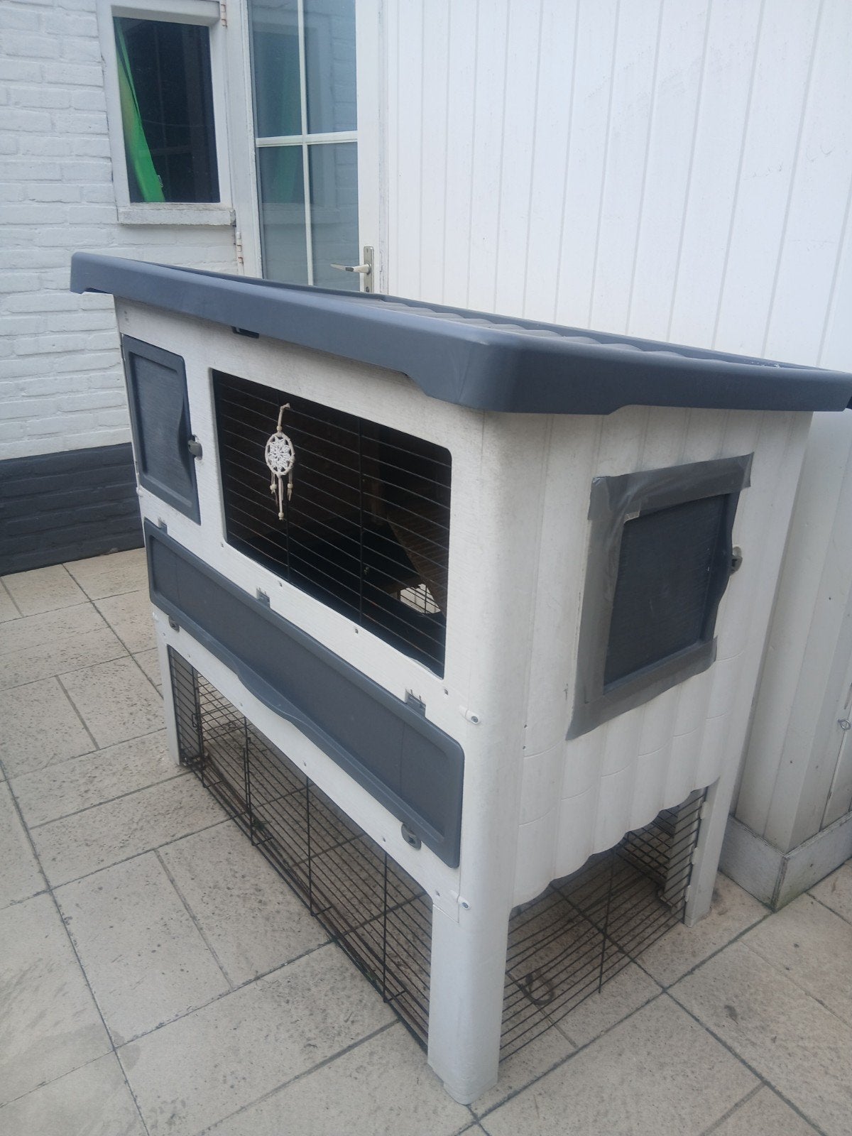 Te koop konijnenhok, Ophalen of Verzenden, Gebruikt, Hok, 90 cm of meer