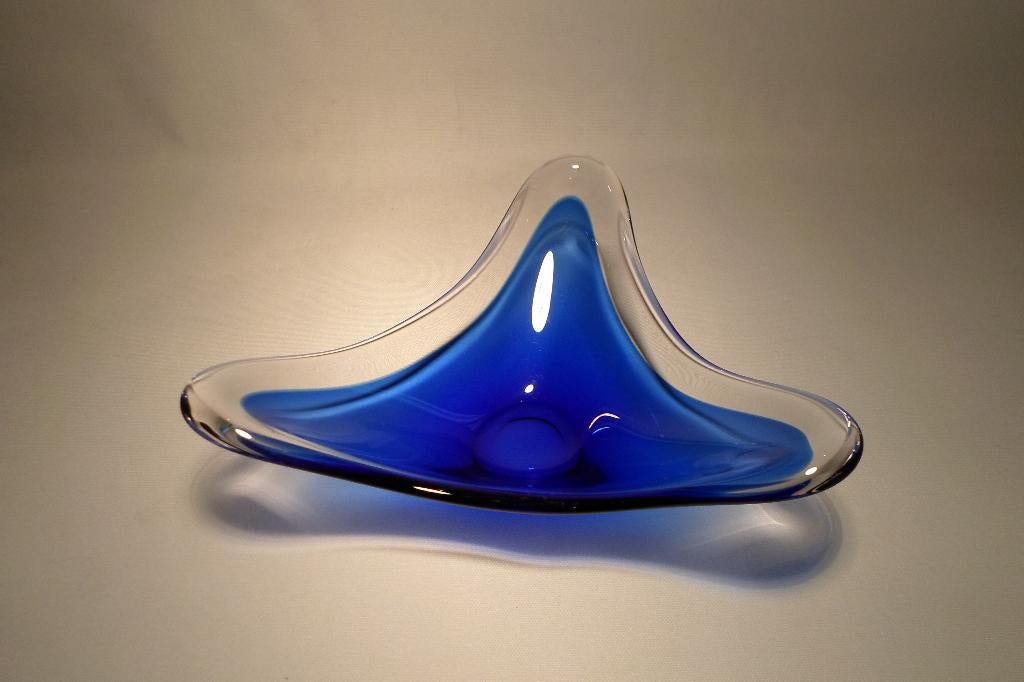 Bayel France Schaal Blauw, Antiek en Kunst, Antiek | Glas en Kristal, Ophalen of Verzenden