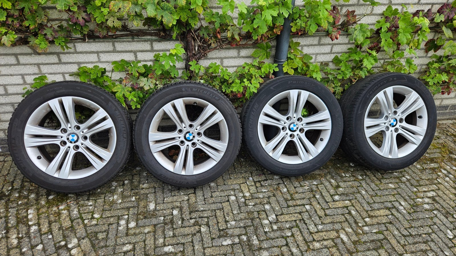 Originele 17 inch velgen BMW 3 en 4 serie, banden 225 50 R17, Ophalen, Gebruikt, Banden en Velgen, 17 inch
