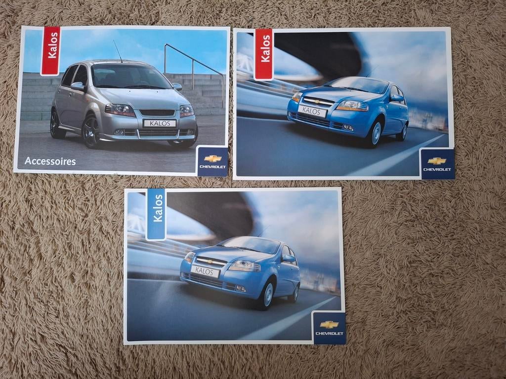 3x autofolder Chevrolet Kalos, Verzenden, Zo goed als nieuw, Chevrolet