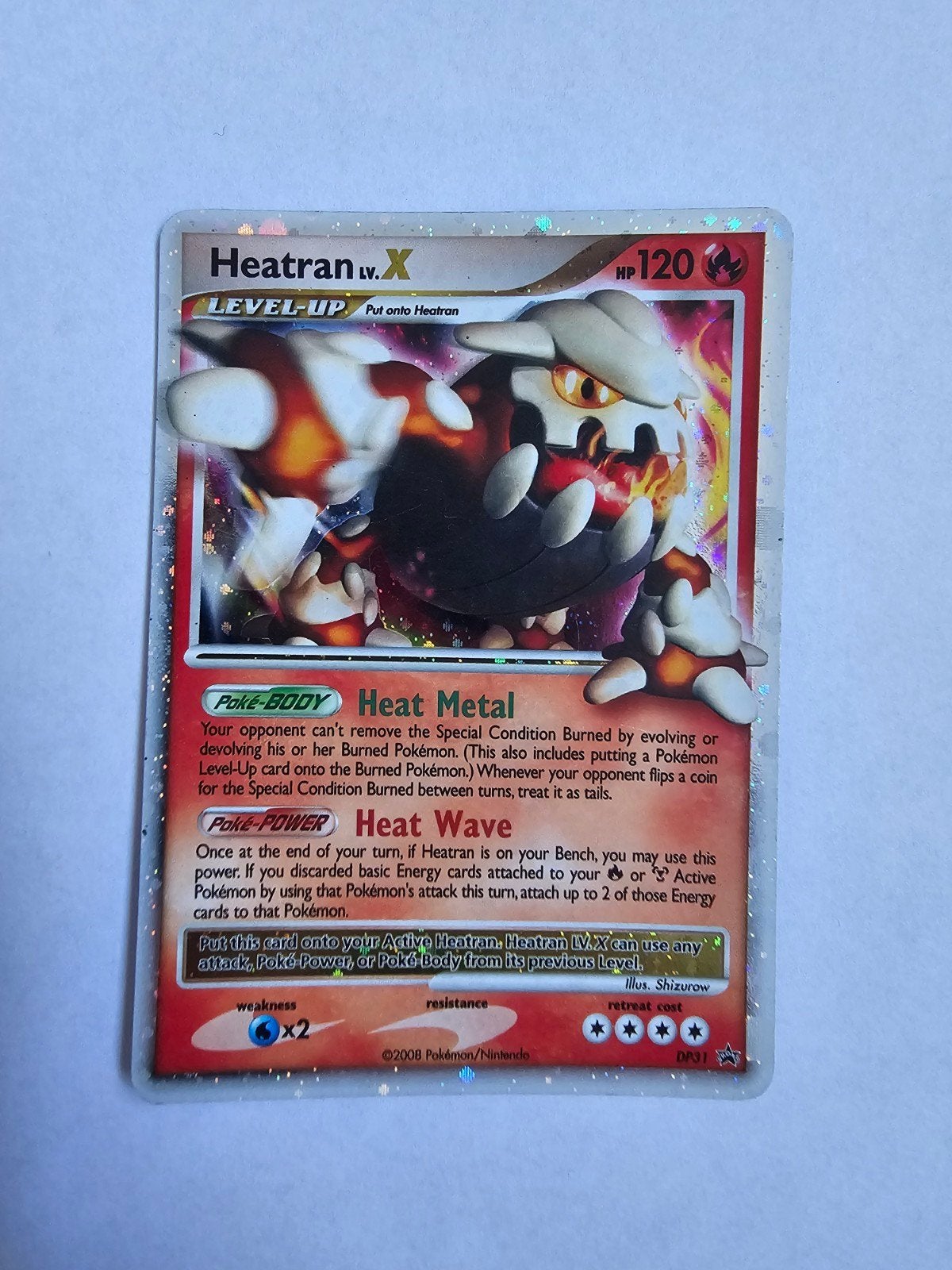 Heatran LV.X DP31 (DPPR 31) Pokémon kaart, Ophalen of Verzenden, Losse kaart, Foil