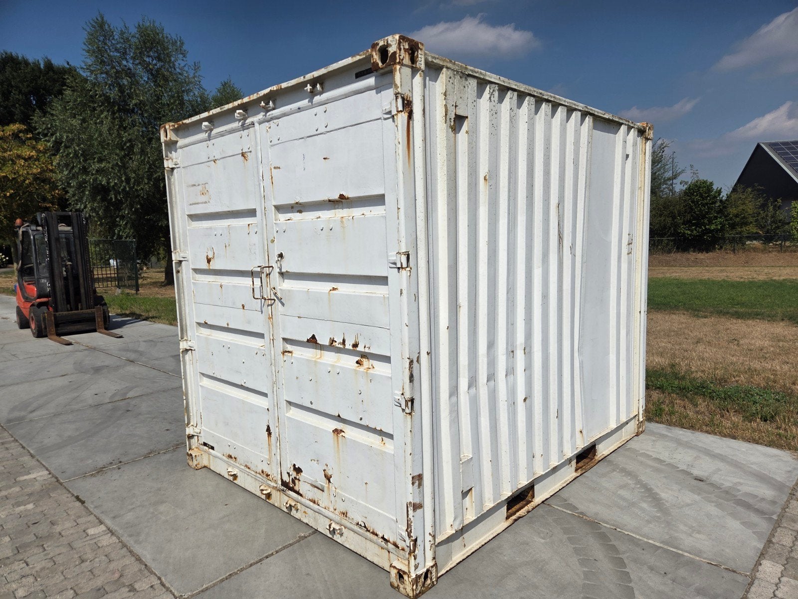 10ft zee container 3m, lepelgaten houtenbodem stelling, Ophalen