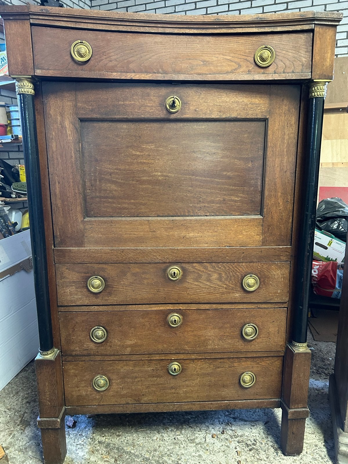 Antieke Empire Secretaire - Restauratieproject, Antiek en Kunst, Antiek | Meubels | Kasten, Ophalen