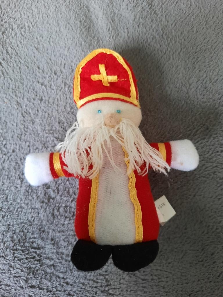 Sinterklaas Sint vingerpopje vingerpop hoogte 13,5 cm, Diversen, Sinterklaas, Ophalen of Verzenden, Zo goed als nieuw
