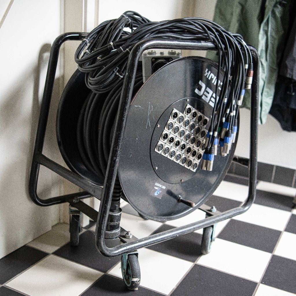 Professionele audio multikabel op haspel, Ophalen, Gebruikt, Audio