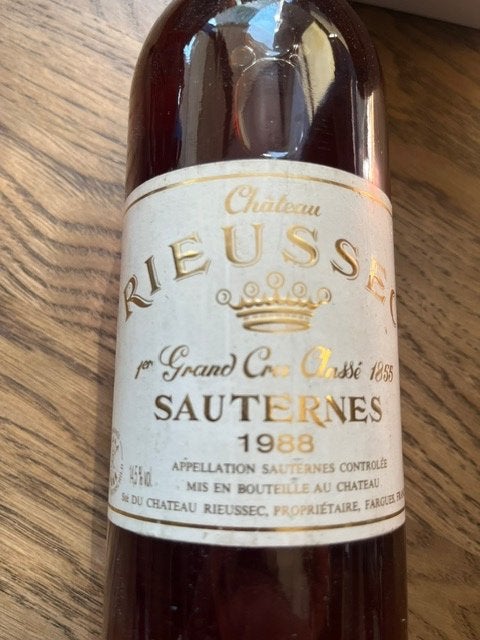 wijn Rieussec 1988 Sauternes 1er Grand Cru Classé, Verzenden, Nieuw, Vol, Overige typen