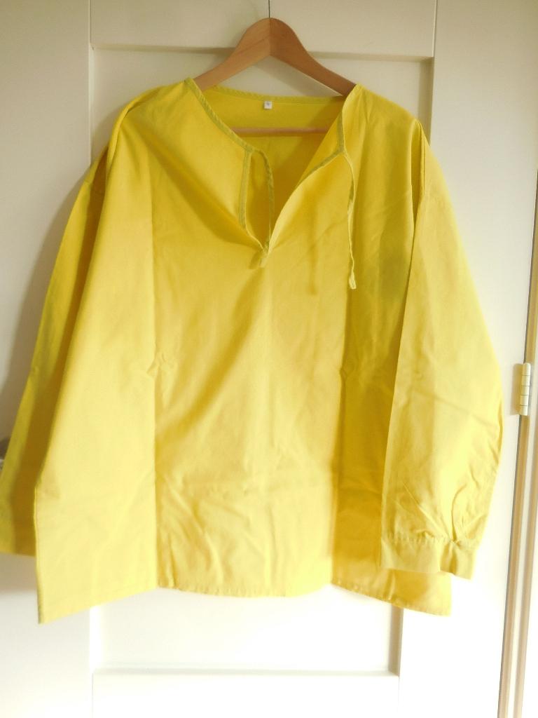 Boerenkiel, geel.Mt 10=42/44/L dames.52 heren. Lengte 75 cm, Kleding | Heren, Carnavalskleding en Feestkleding, Maat 52/54 (L)