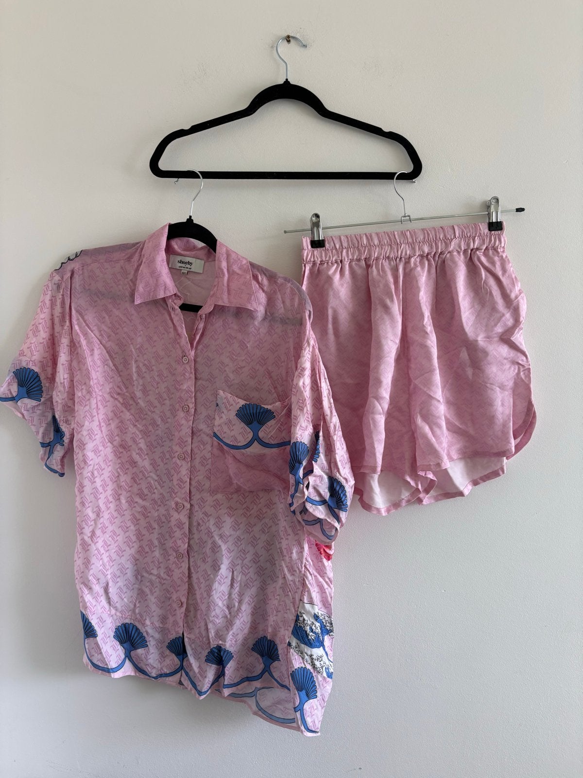 Shoeby X Lizzy van der Ligt Roze Setje Met Blouse & Short, Ophalen of Verzenden, Zo goed als nieuw, Korte mouw, Roze