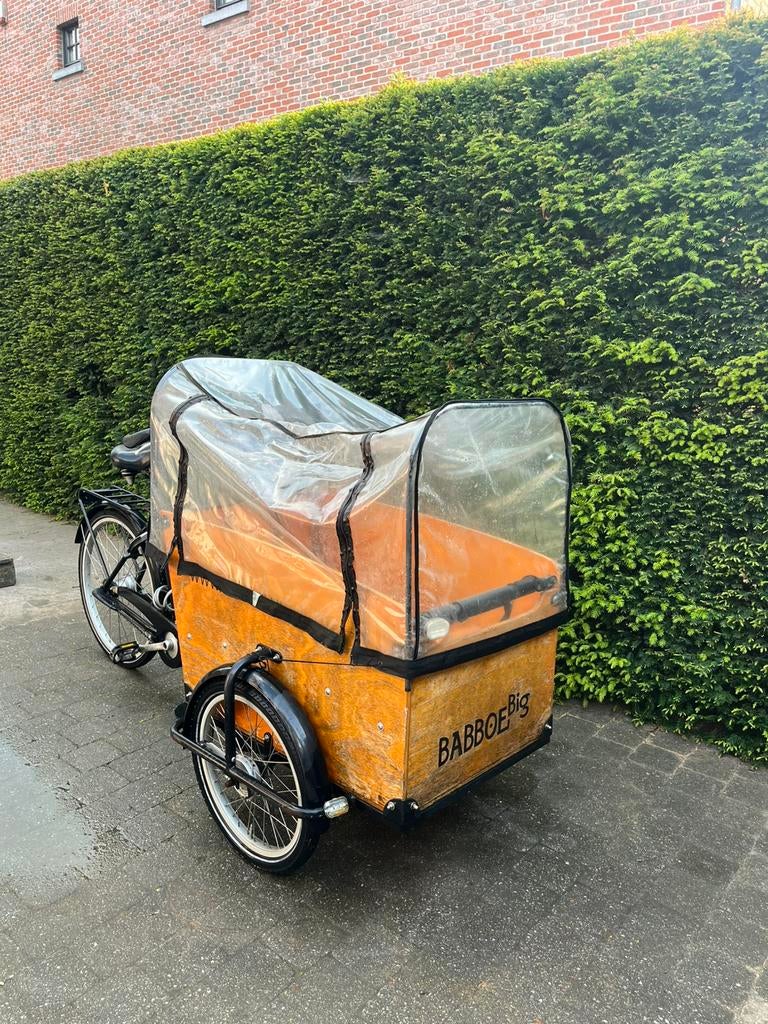 Babboe big bakfiets, Ophalen of Verzenden, Gebruikt, 4 kinderen of meer, Huif