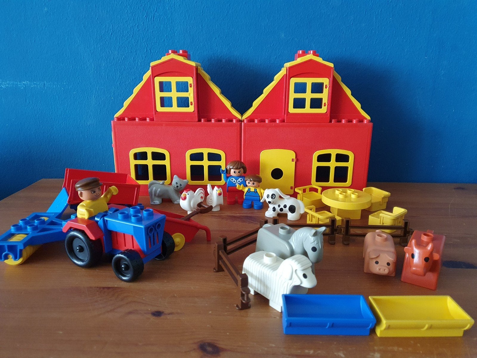 Duplo Boerderij  Vintage met Traktor, Dieren en Poppetjes, Ophalen of Verzenden, Gebruikt, Duplo