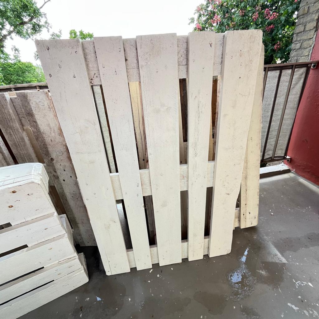 Nette Euro pallets (6 groot, 2 halve) gratis af te halen, Ophalen, Gebruikt