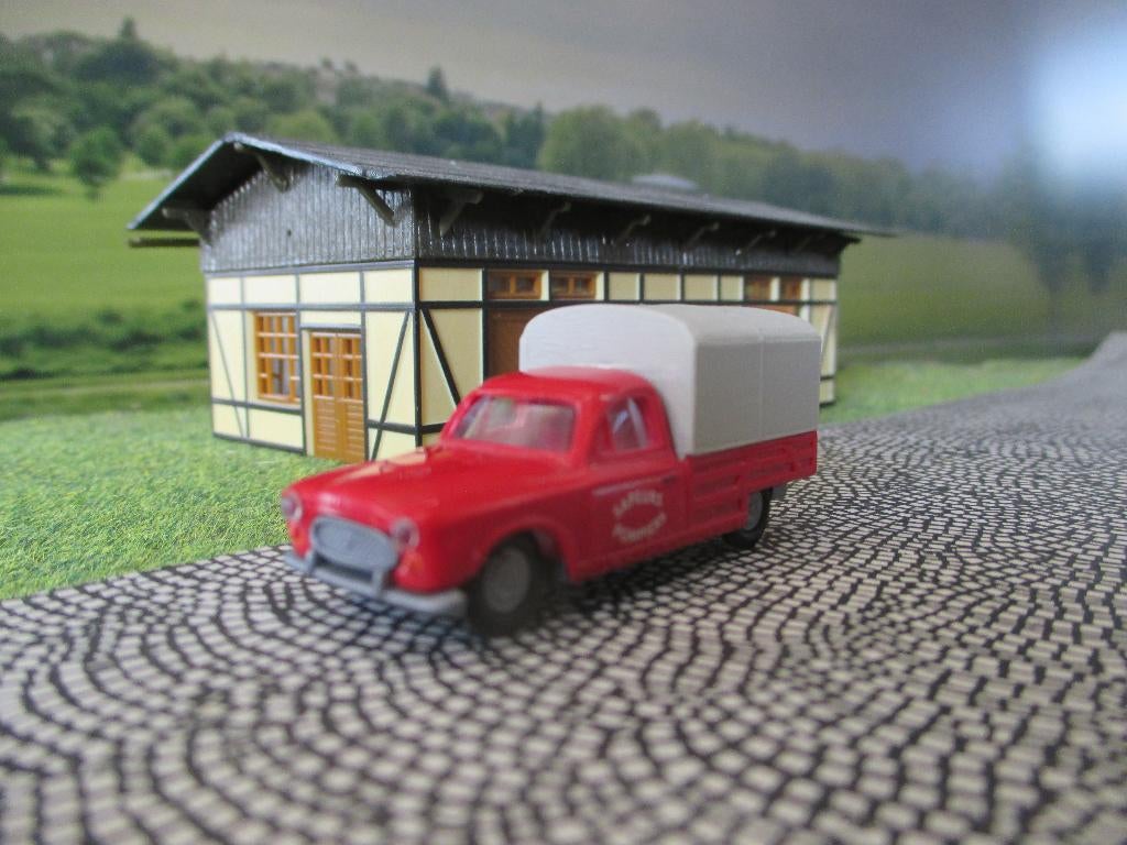 Peugeot 403 Pick-Up met huif, Hobby en Vrije tijd, Modelauto's | 1:87, Ophalen of Verzenden, Zo goed als nieuw, Auto, Overige merken