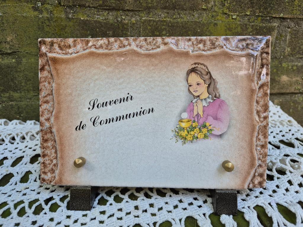 Communie tegel, Ophalen of Verzenden, Gebruikt, Overige typen, Christendom | Katholiek