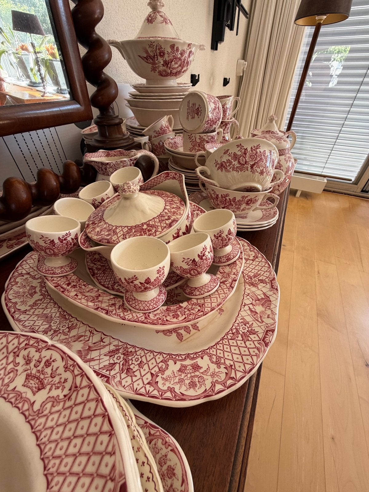Mason's Ironstone Servies - roze, Ophalen