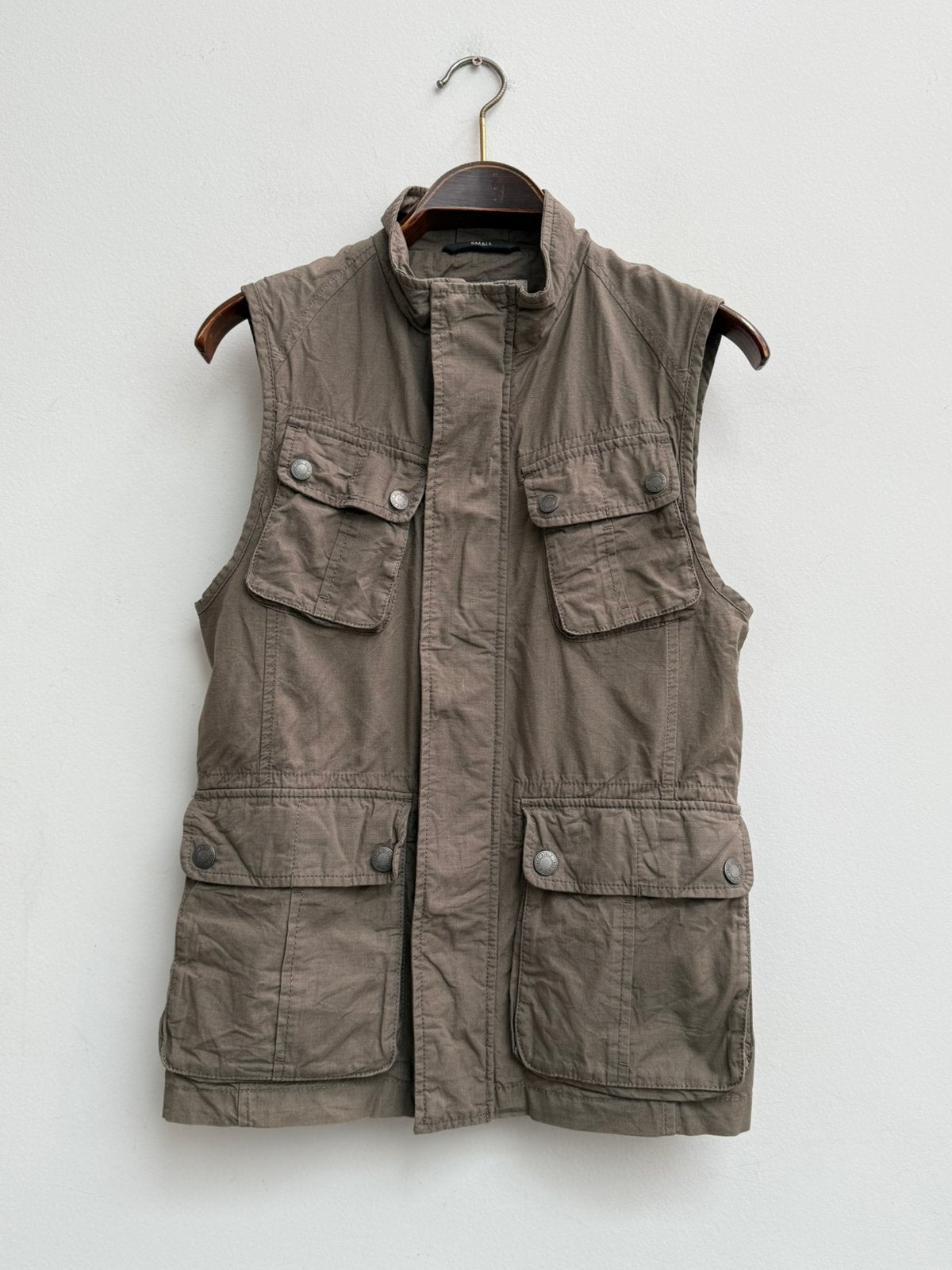 Aigle cargo utility vest kaki maat S/38, Ophalen of Verzenden, Zo goed als nieuw, Maat 36 (S), Bruin