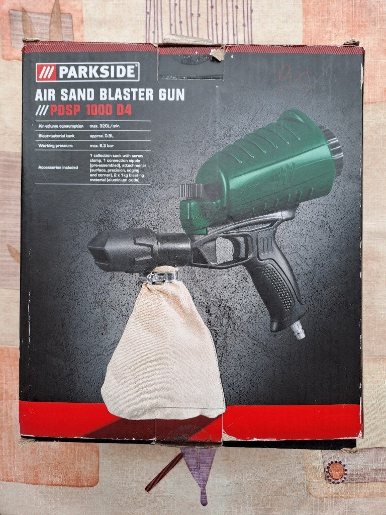 Parkside PDSP 1000 D4 Luchtdruk Zandstraalpistool, Doe-het-zelf en Verbouw, Reinigingsmachines, Ophalen of Verzenden, Nieuw, Overige typen