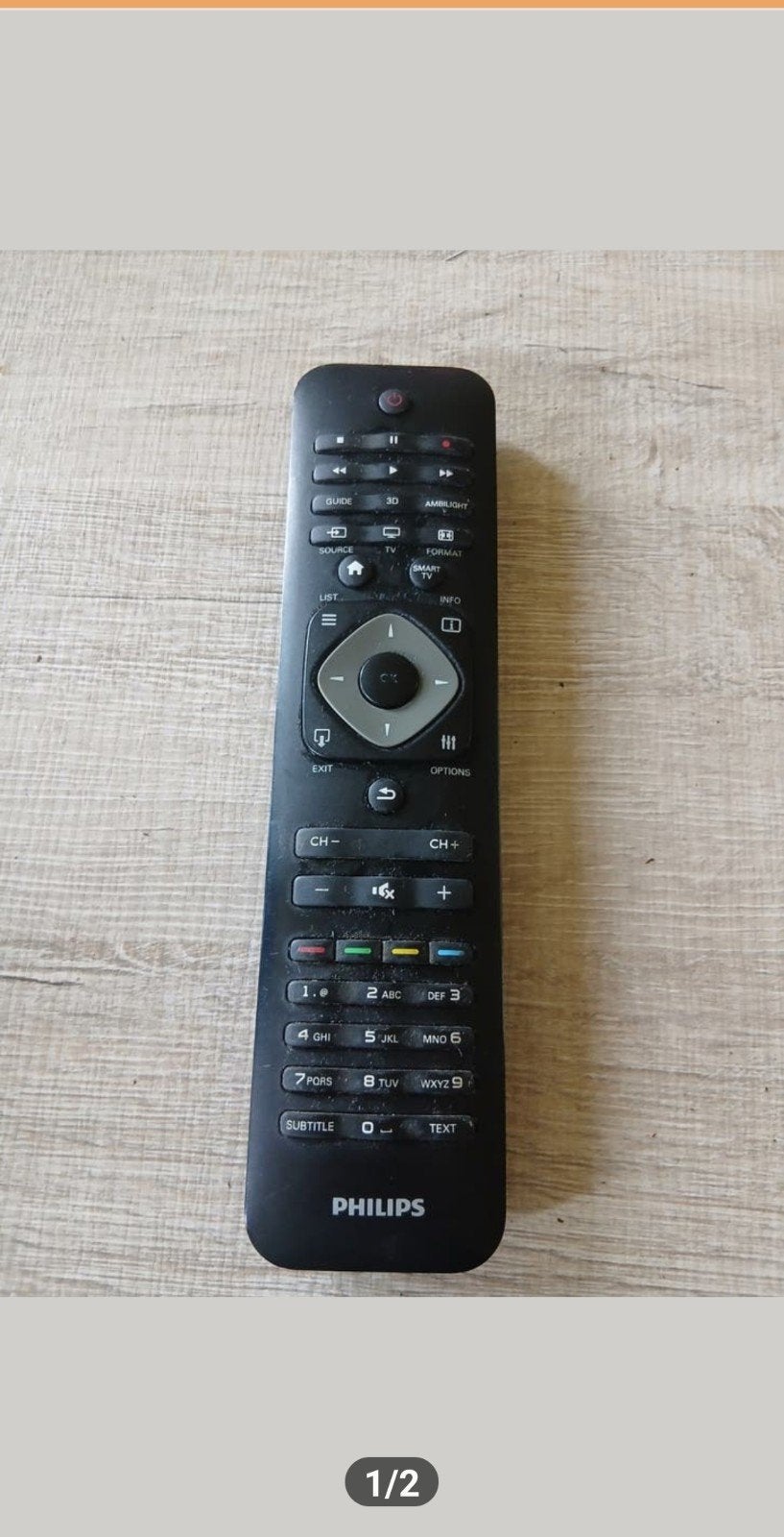 Philips afstandsbediening voor TV, Audio, Tv en Foto, Afstandsbedieningen, Ophalen of Verzenden, Gebruikt, Origineel, Tv