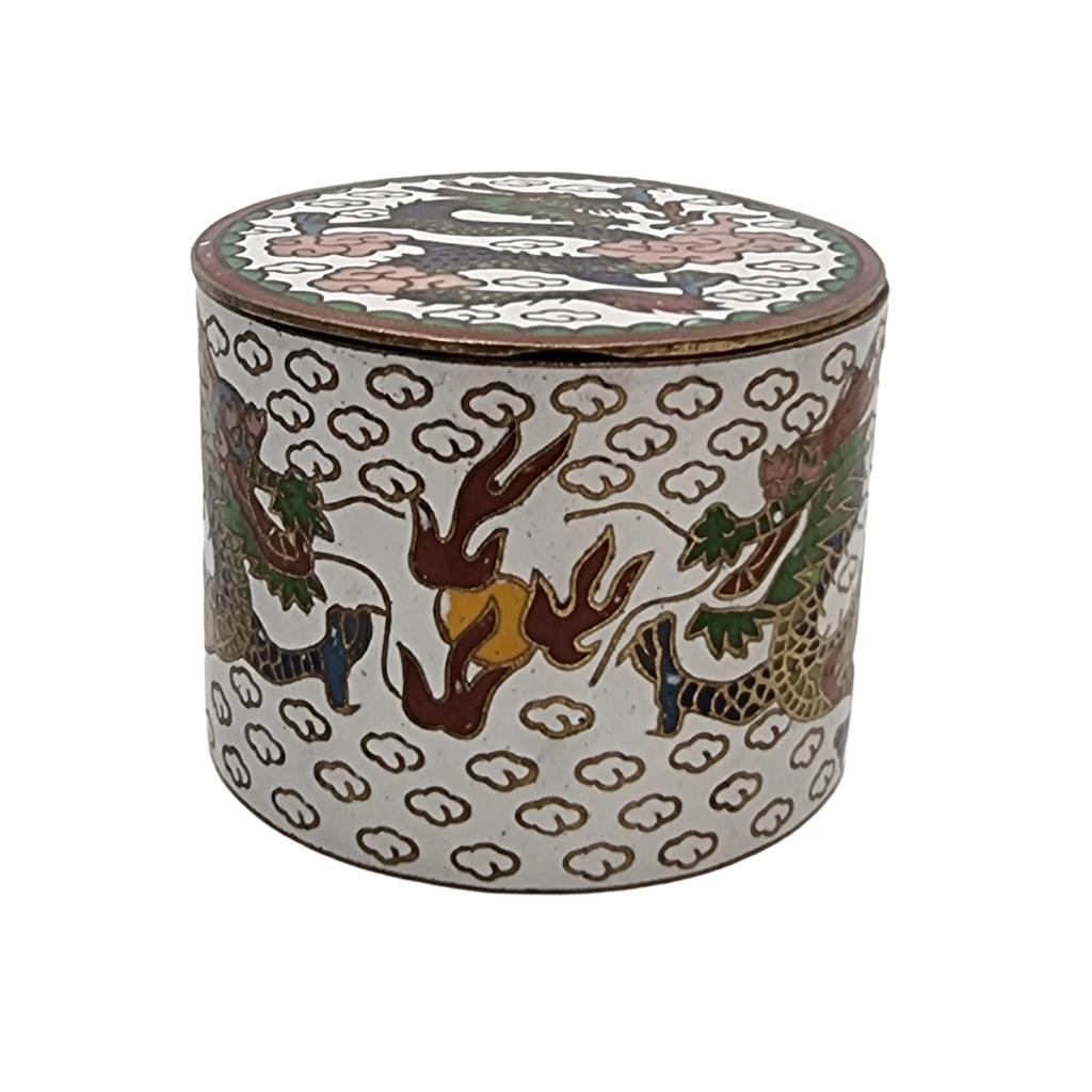 Chinees cloisonné sieradendoosje met draak, Ophalen of Verzenden