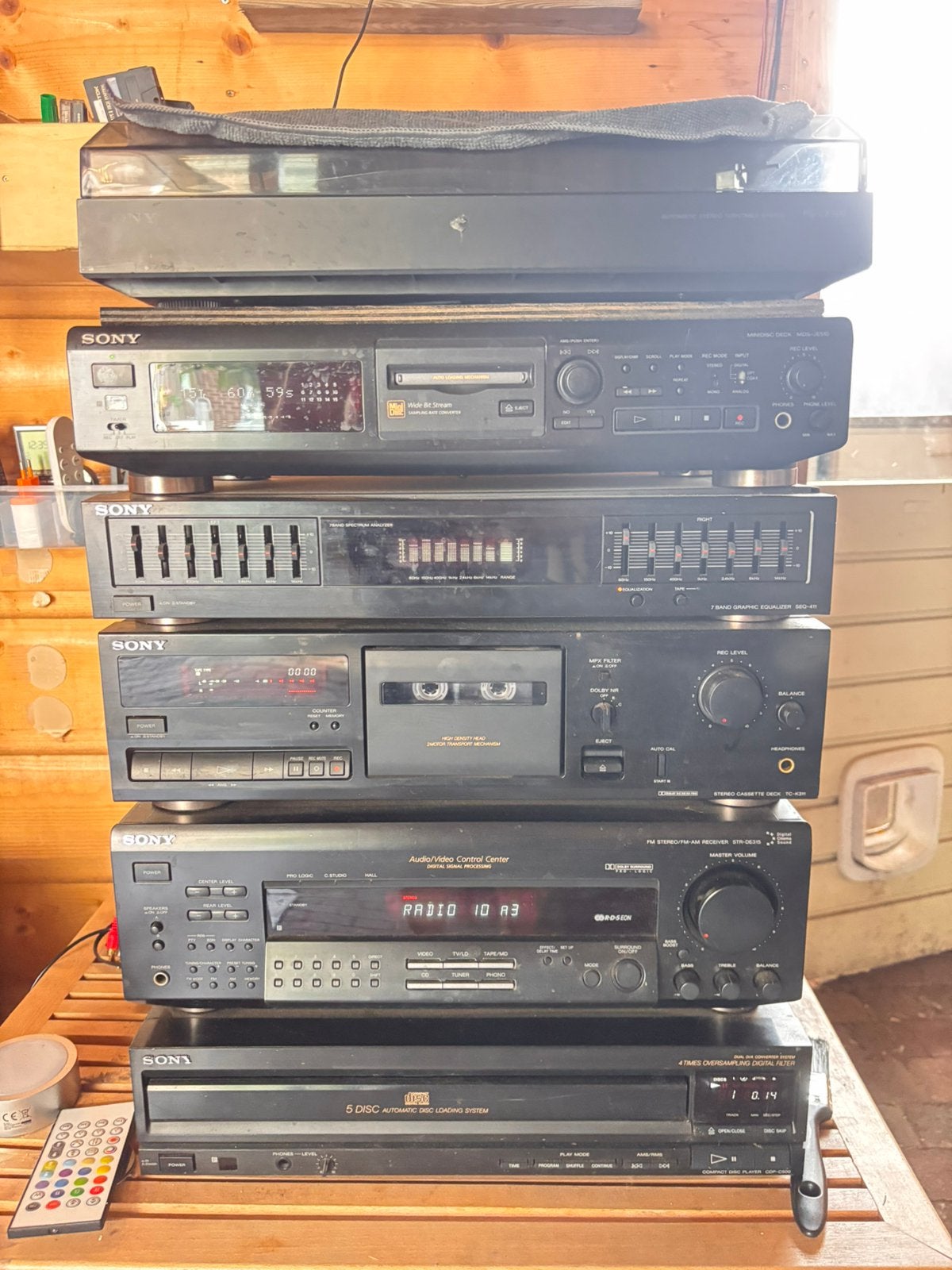 Zeer mooie en uitgebreide stereo toren Sony, Ophalen, Gebruikt, Tuner of Radio, Losse componenten