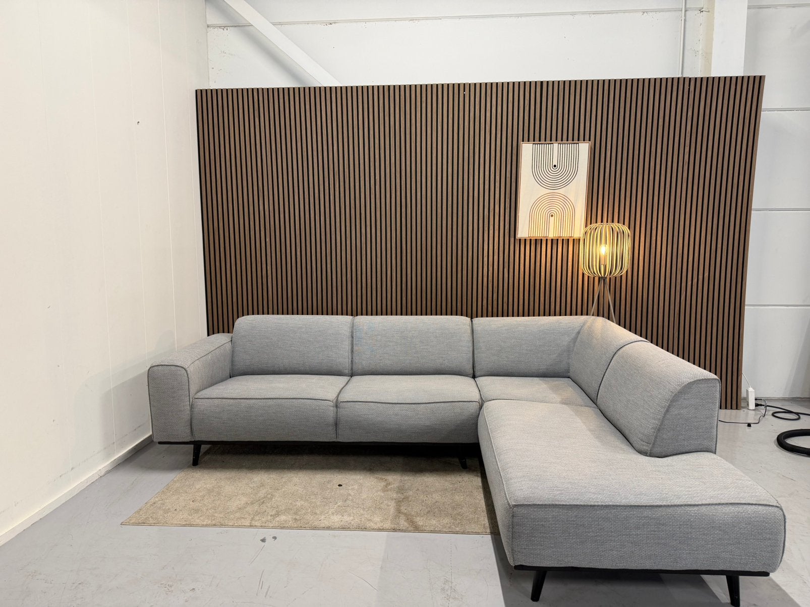 Woood Sem - Hoekbank - Lichtgrijs - Zeer Nette Staat, Ophalen of Verzenden, Zo goed als nieuw, 150 cm of meer, Vierpersoons of meer