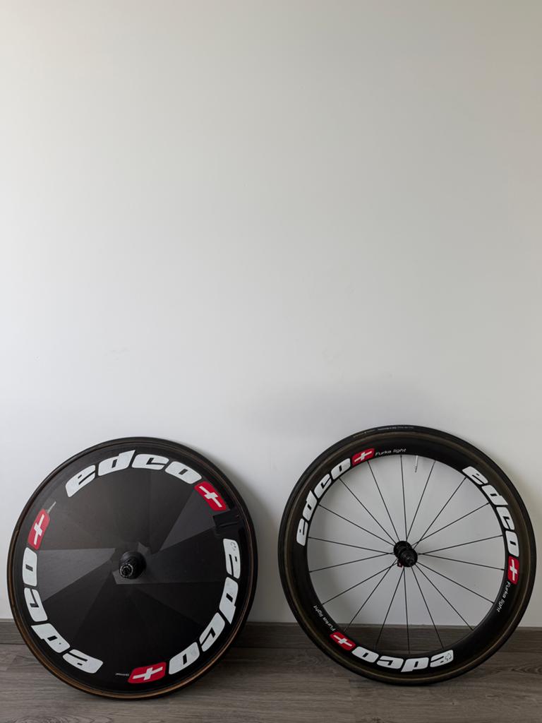 Edco tijdritwielen, Gebruikt, Tijdrit-/triatlonfiets, Carbon, Ophalen
