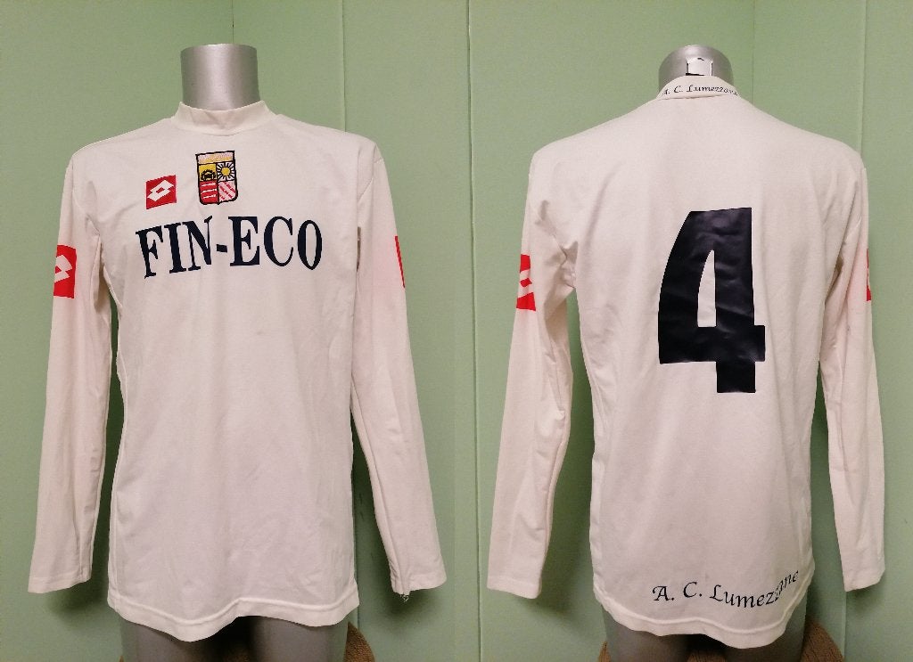 AC Lumezzane uit shirt Lotto #4 size L match worn, Maat L, Ophalen of Verzenden, Gebruikt, Shirt