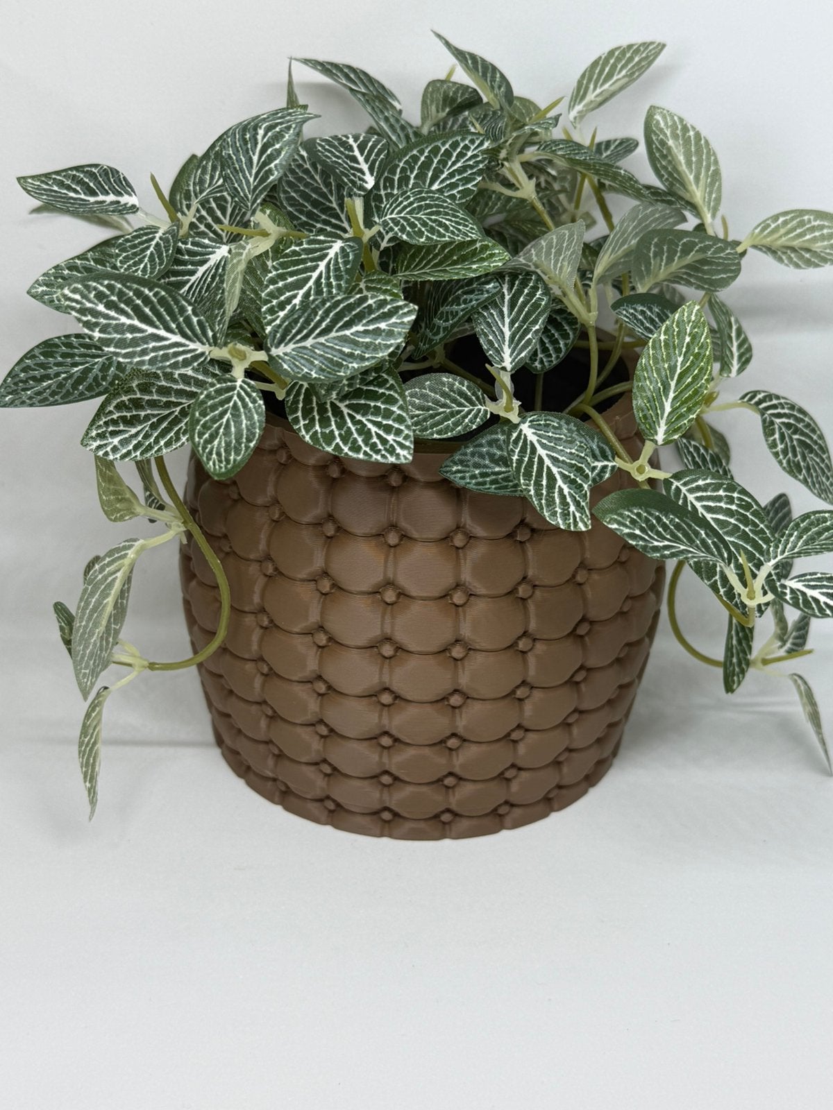 Kunststof plantenpot, 3D-geprint, Kunststof, Bruin, Verzenden