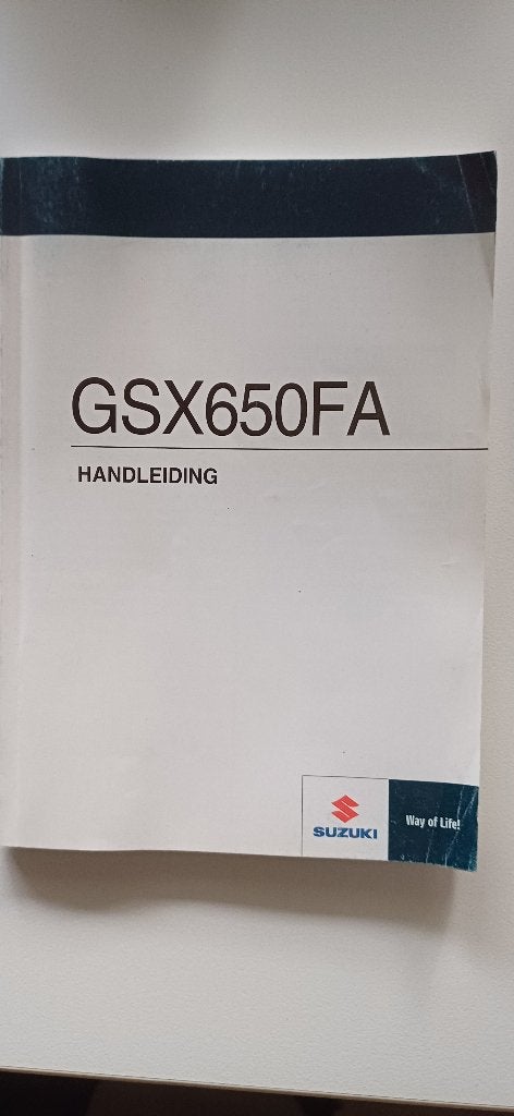 Instructieboekje Suzuki GSX 650 FA 2009 NL, Motoren, Ophalen of Verzenden, Suzuki